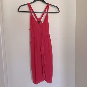 Banana Republic Pink Silk Drape Mini Dress 0P 0 Petite